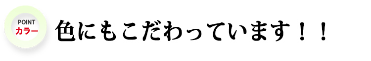 色にもこだわっています！