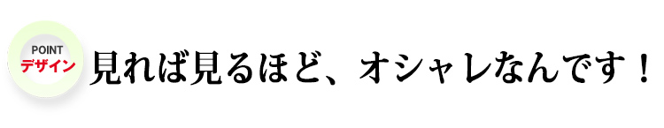 見れば見るほど、オシャレなんです！