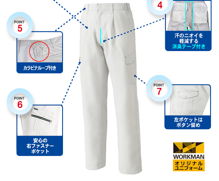夏用作業カーゴパンツとしておすすめのポイント！多彩なポケット機能