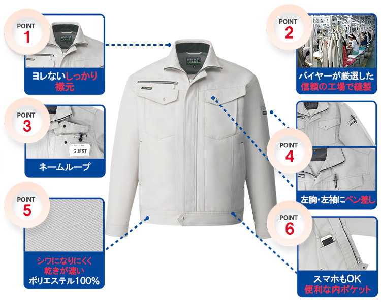 ワークマン最安値 作業服 ダブルエムクラフト WM CRAFT ジャンパー