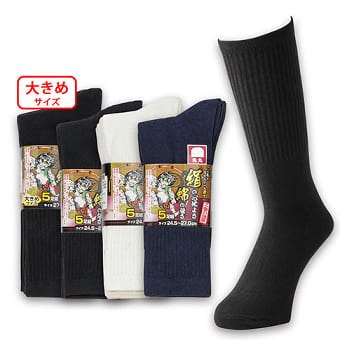 絹の心地よさ綿の強さ先丸靴下5足組