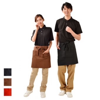 難燃キャンプ&カフェエプロン腰下