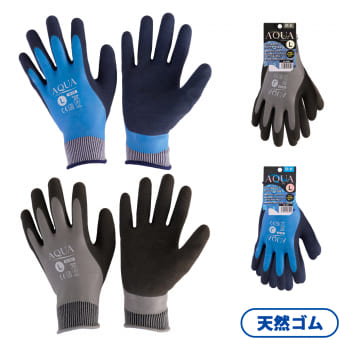アクア天然ゴム13Gバックコート手袋 1双