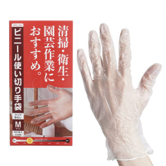 ビニール使い切り手袋(粉なし) 100枚入り
