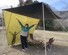 張り方いろいろ!広々スペースの「燃え広がりにくいダイケイタープ」