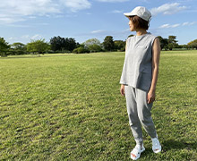 柔らかい着心地ですっきりシルエット「レディースメンモリーイージーパンツ」